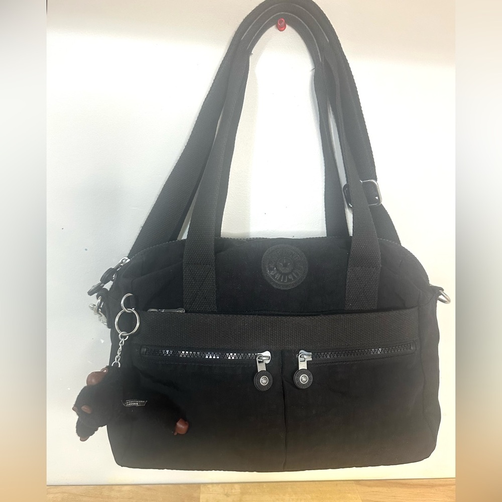 Kipling Klara Black Nylon Satchel or Small Travel Bag